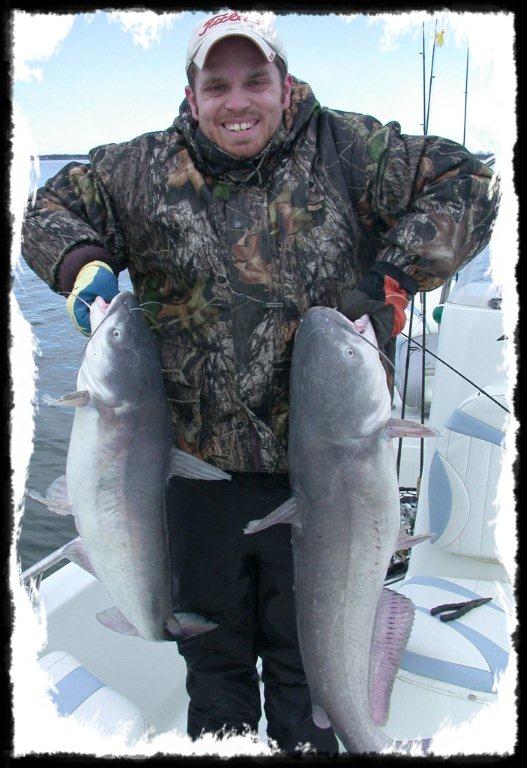 Dallas area fishing guides Mitch Parker with huge catfish